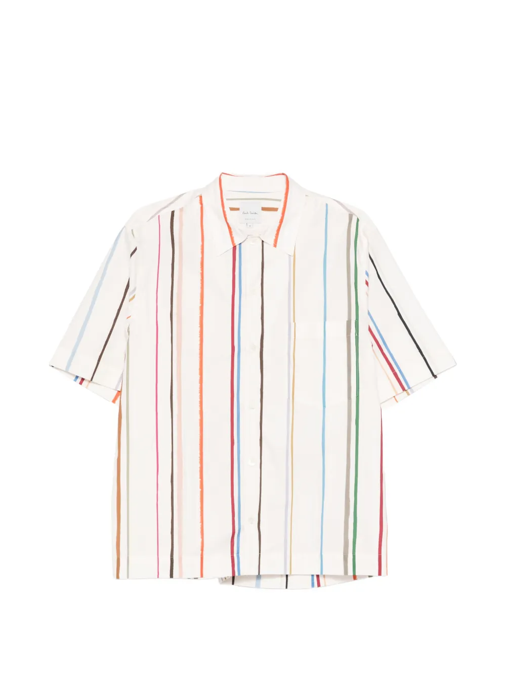 Paul Smith stripe-print short-sleeve shirt - Nude