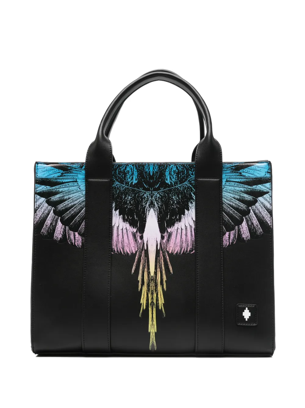 COUNTY OF MILAN wings-print tote bag - Nero
