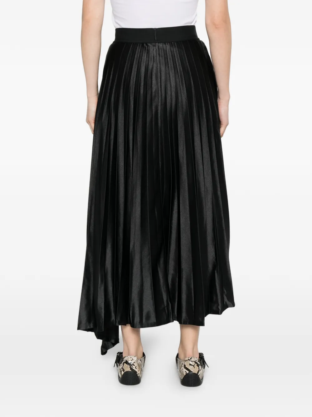 Willy Chavarria x Willy Chavarria Pleated Asymmetric Skirt | Black