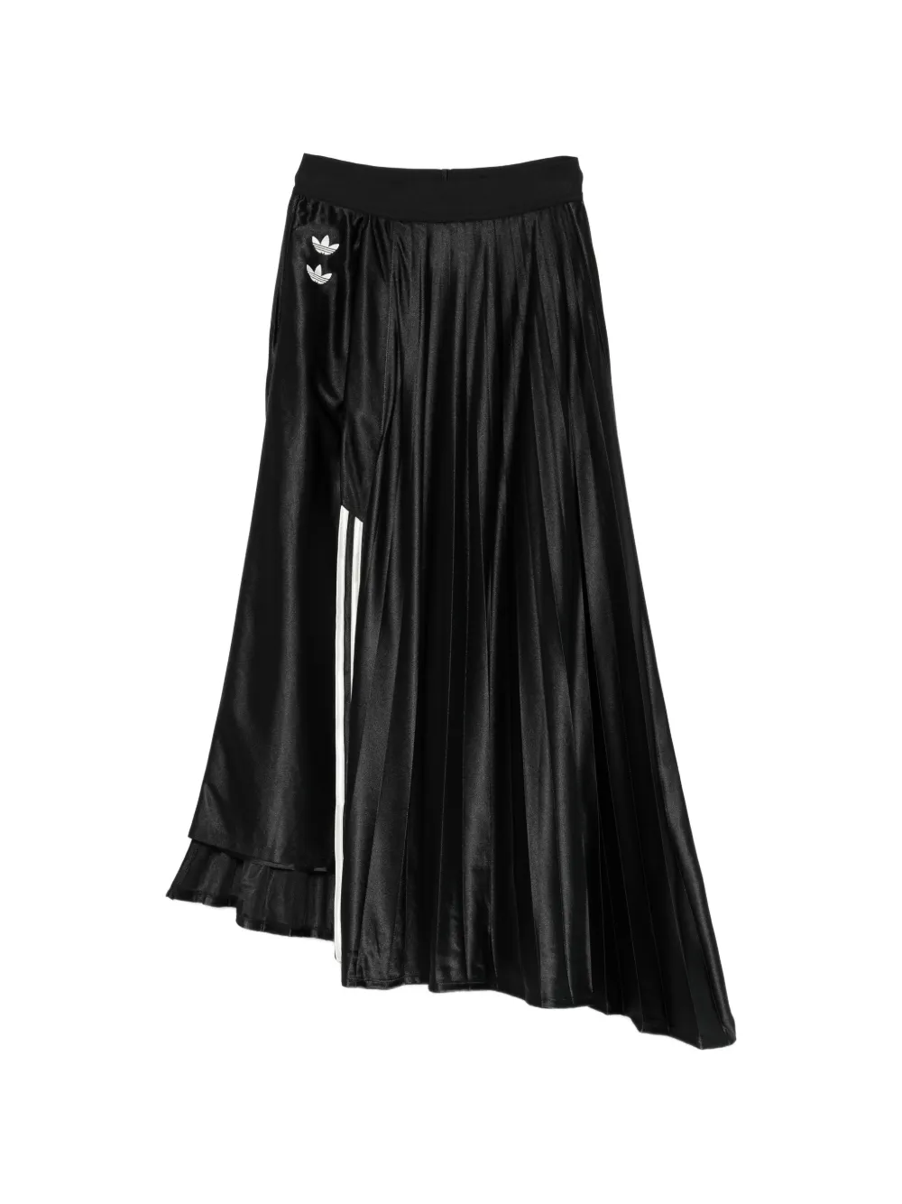 Willy Chavarria x Willy Chavarria pleated asymmetric skirt - Nero
