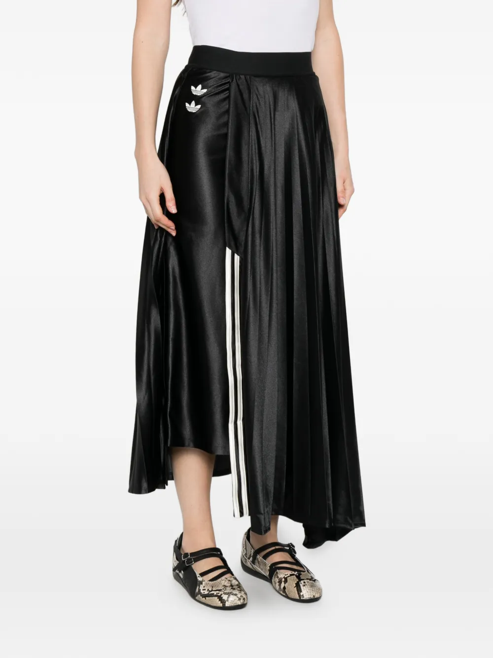 Willy Chavarria x Willy Chavarria Pleated Asymmetric Skirt | Black