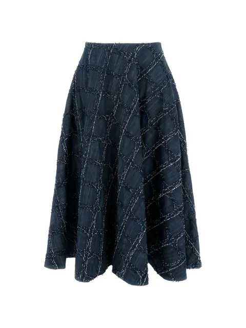 M.S.M. textured geometric skirt