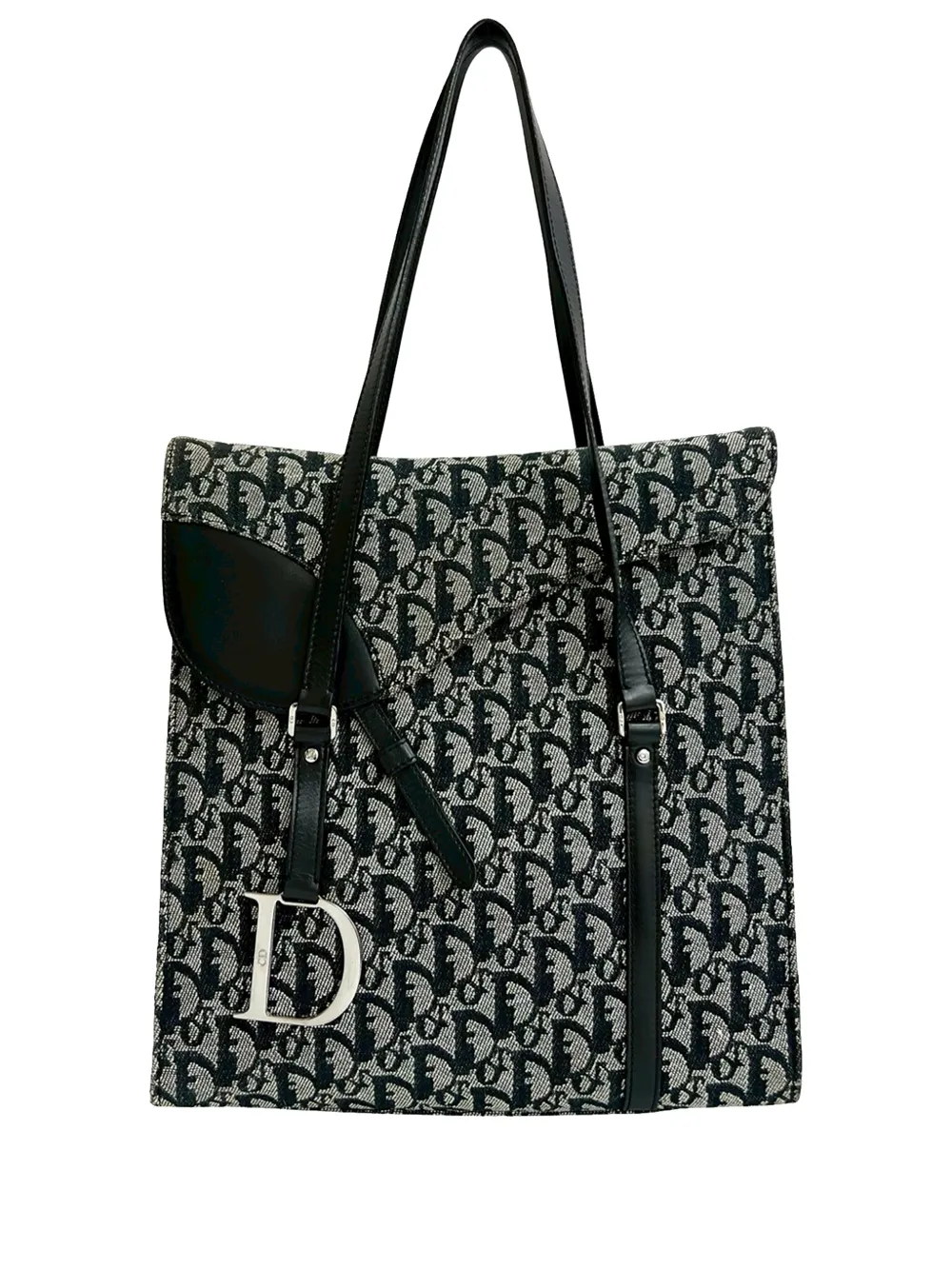 Christian Dior Pre-Owned 2000-2020 Diorissimo Trotter Canvas Saddle tote bag - Nero