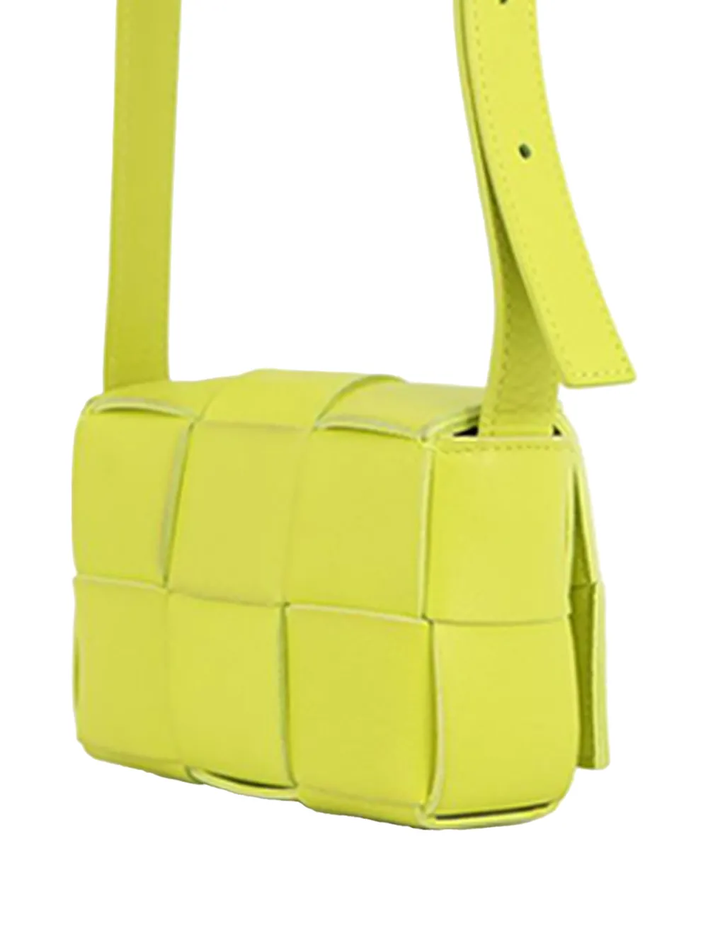  Bottega Veneta Pre-owned 2012-2025 Extra Mini Nappa Maxi Intrecciato Cassette Crossbody Bag - Yellow 