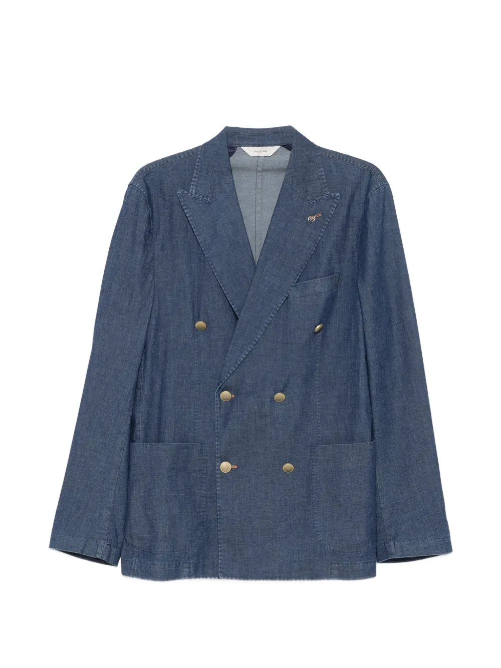 Paoloni double-breasted peak-lapels blazer - Blu