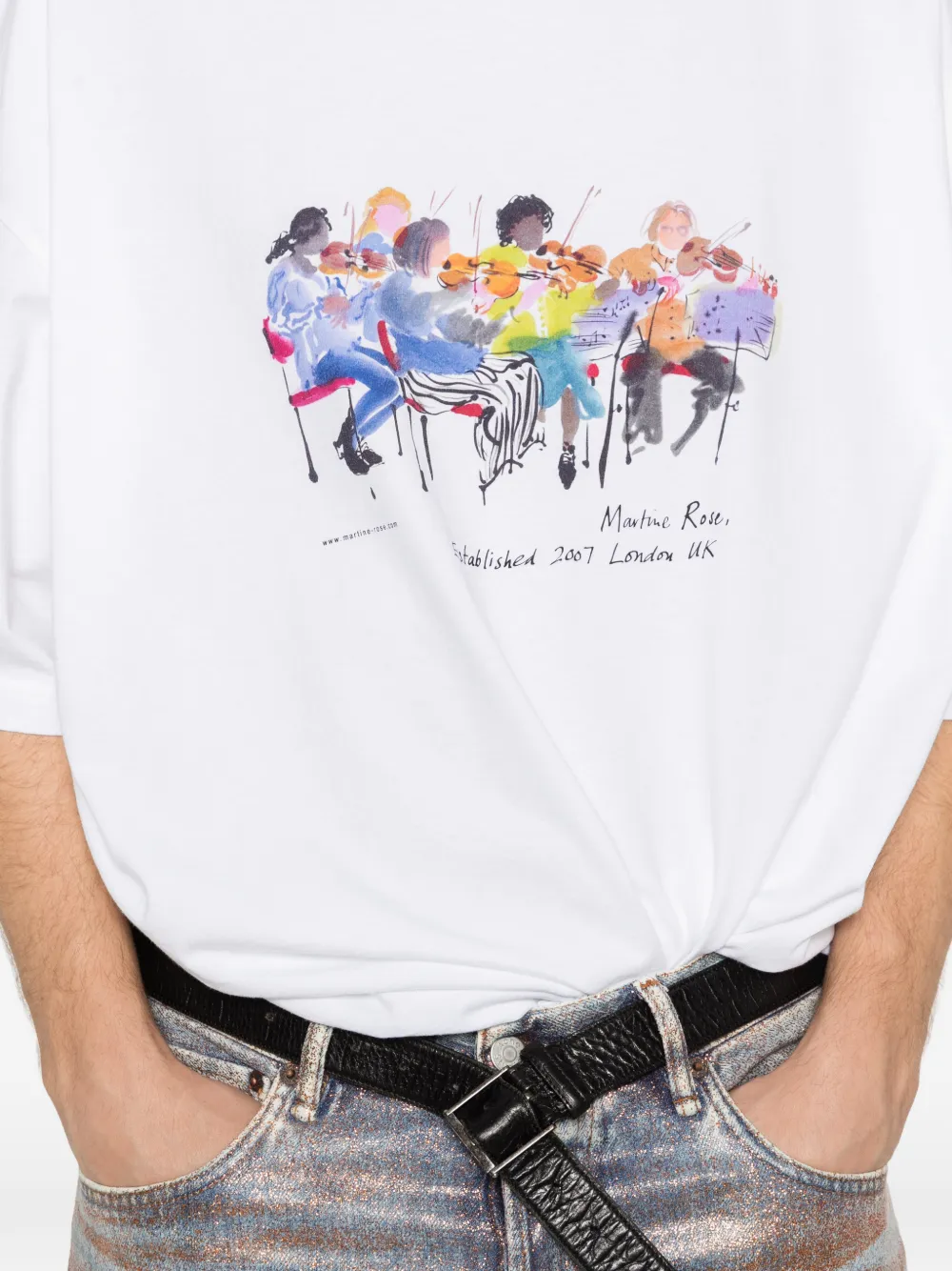 Martine Rose T-shirt met print Wit