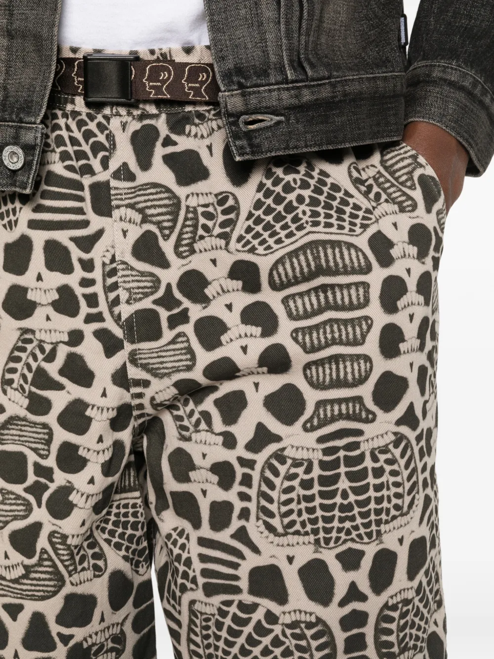 Brain Dead Skull Climber shorts Beige