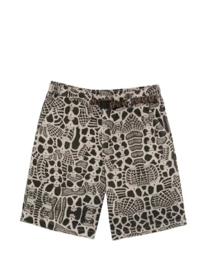 MASU flocky-web Pleated Shorts | Black | FARFETCH PH