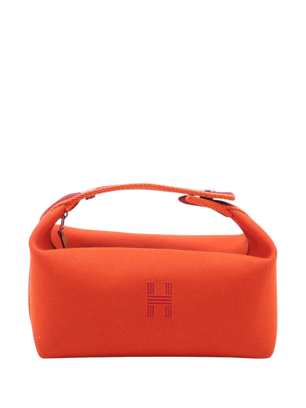 Hermès Pre-Owned 2020-2025 Small Toile Bride A Brac Case vanity bag - Arancione
