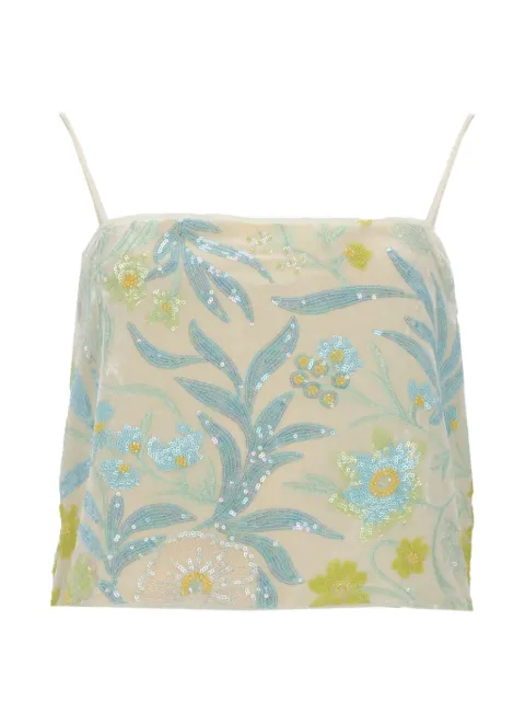 Baum Und Pferdgarten Jovana sequin-embellished floral-embroidered top