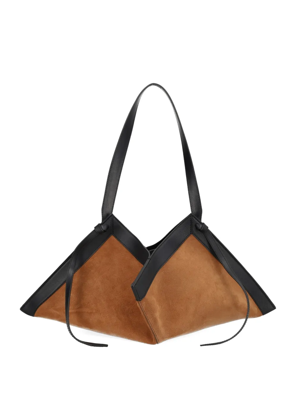 Yuzefi Wonton suede shoulder bag - Marrone