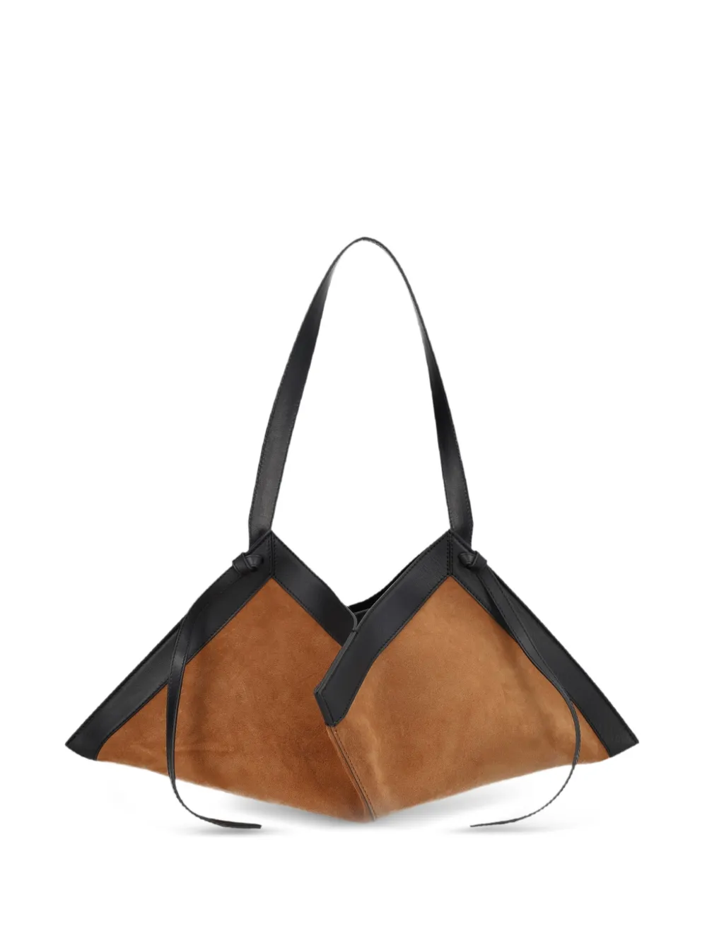 Yuzefi Wonton suede shoulder bag - Marrone