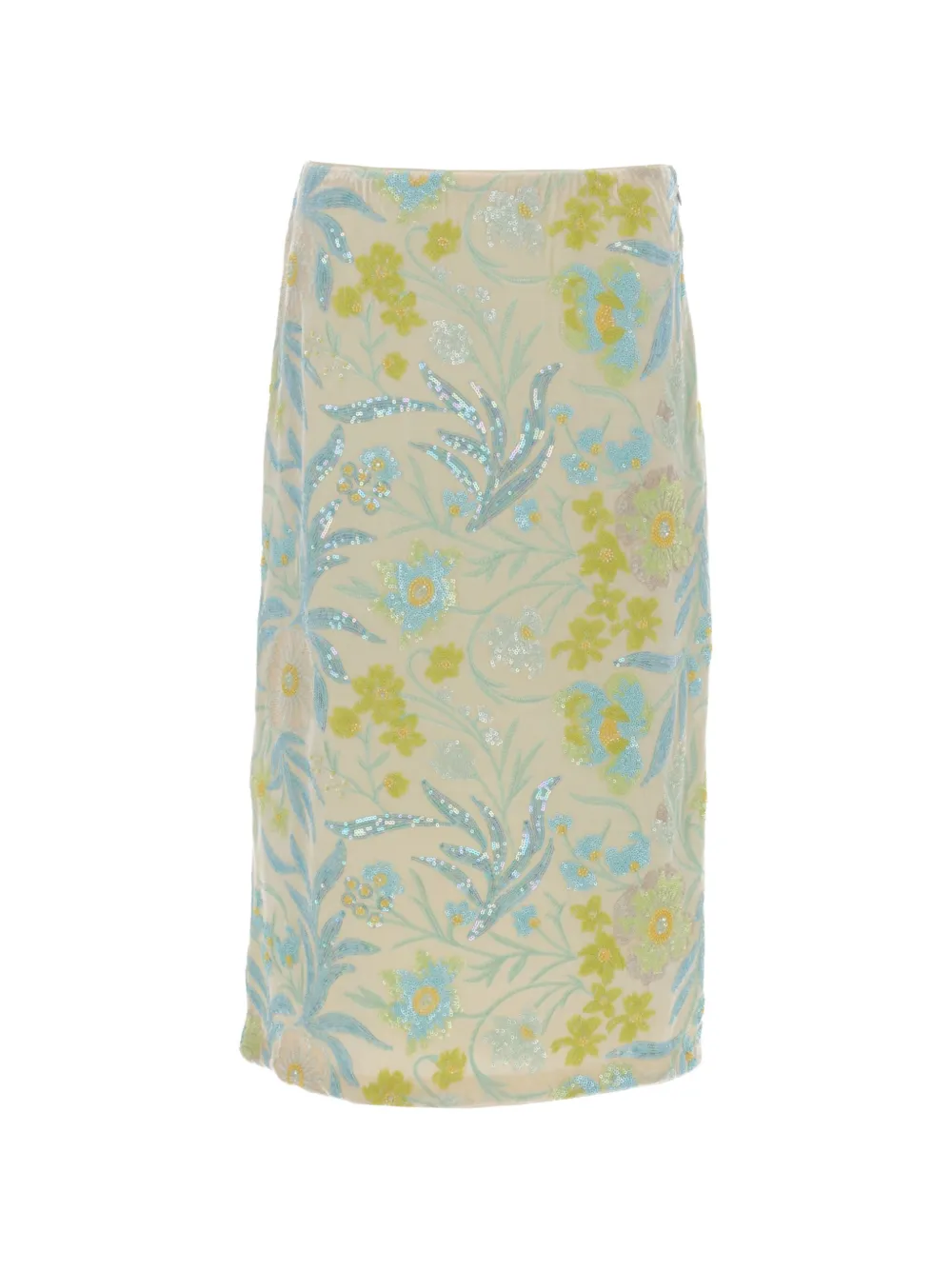 Baum Und Pferdgarten Jolette sequin-embellished floral-pattern midi skirt - Toni neutri