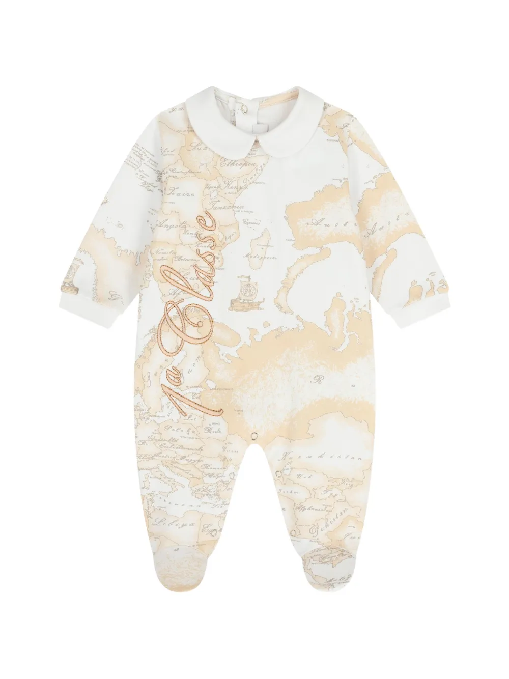 Alviero Martini Kids Strampler-Set mit Landkarten-Print - Weiß