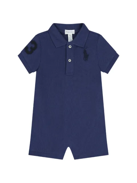 POLO RALPH LAUREN KIDS Polo Pony-embroidered romper