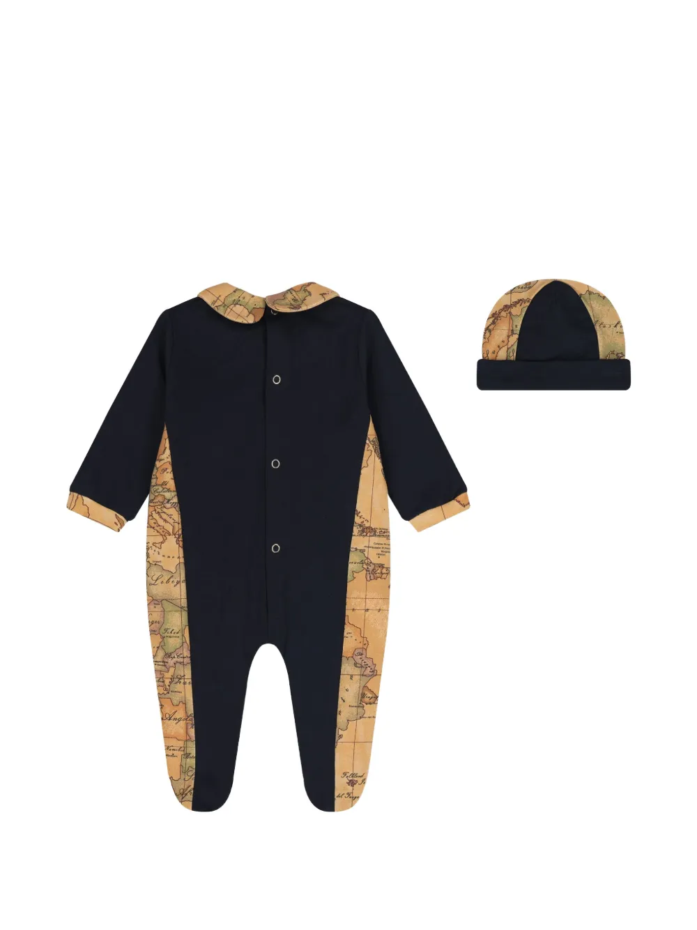  Alviero Martini Kids Set De Pelele Con Mapa Estampado - Azul 