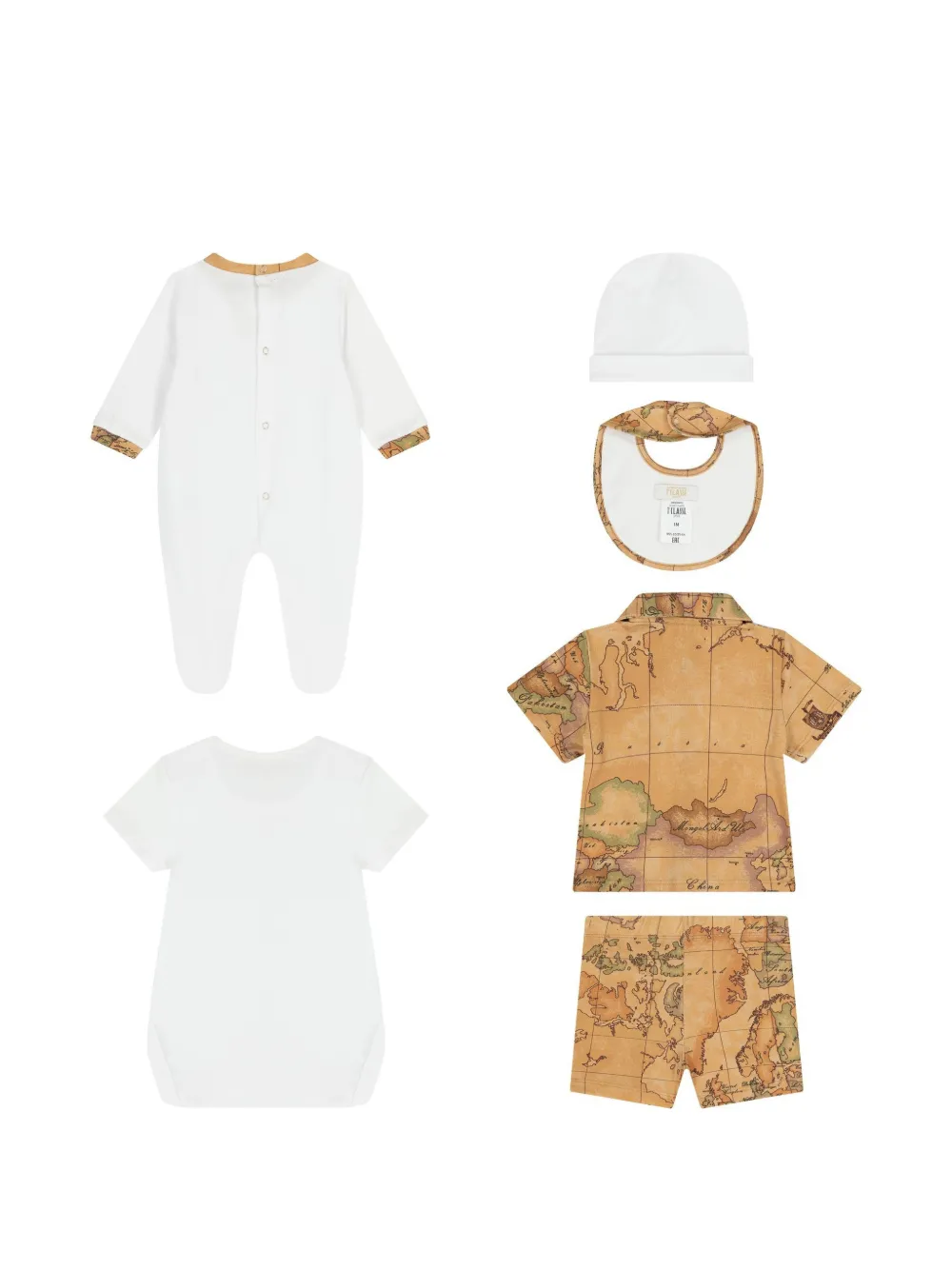 Alviero Martini Kids Zes babypakjes met print Wit