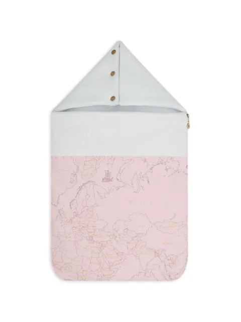 Alviero Martini Kids sleeping bag con mapa estampado