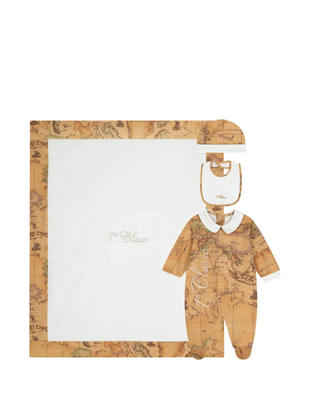 Alviero Martini Kids Tutina con stampa Geo Map (4 pezzi) - Toni neutri