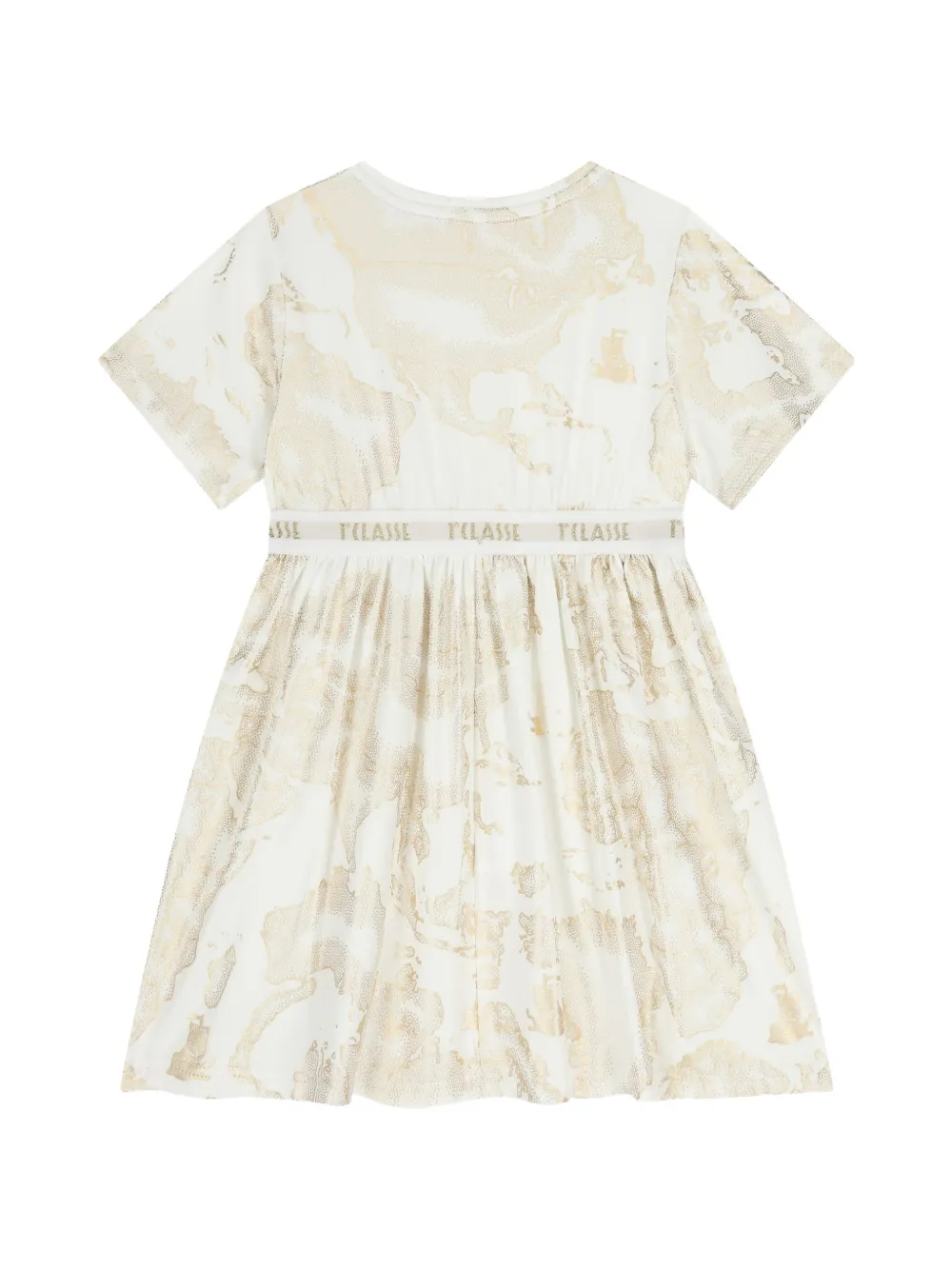 Alviero Martini Kids Jurk met Geo Map-print Wit