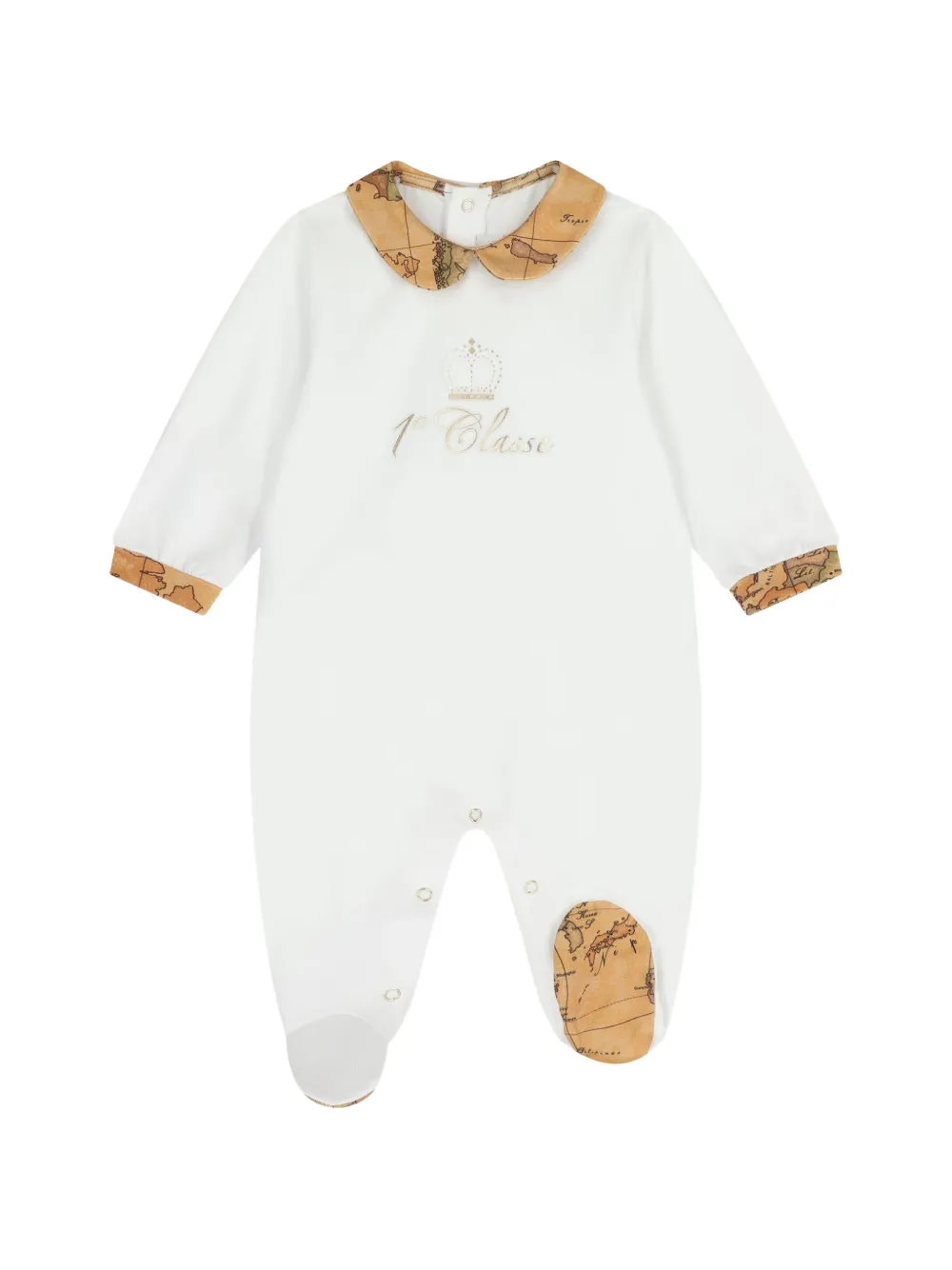 Alviero Martini Kids Romper muts en slabbetje Wit