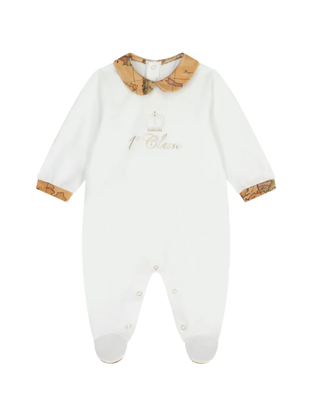 Alviero Martini Kids Romper muts en slabbetje Wit