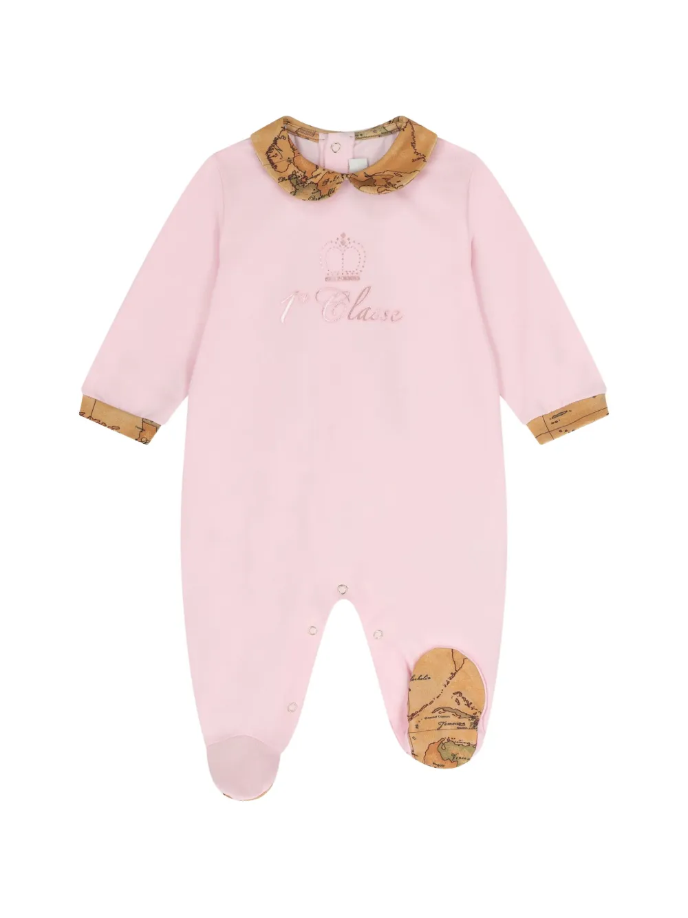Alviero Martini Kids Drie rompers met kaartprint Roze