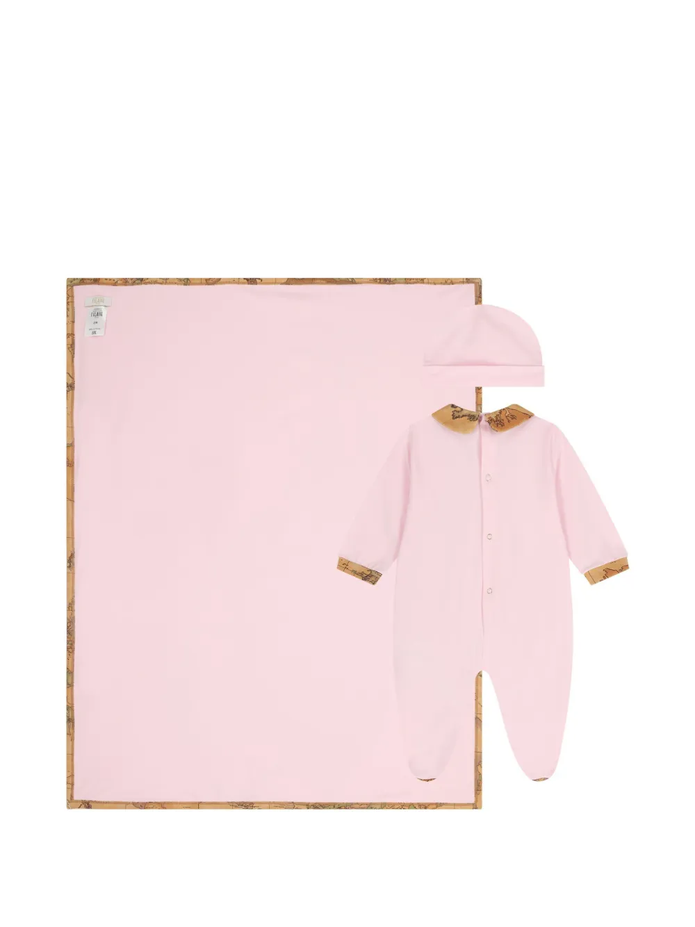 Alviero Martini Kids Drie rompers met kaartprint Roze