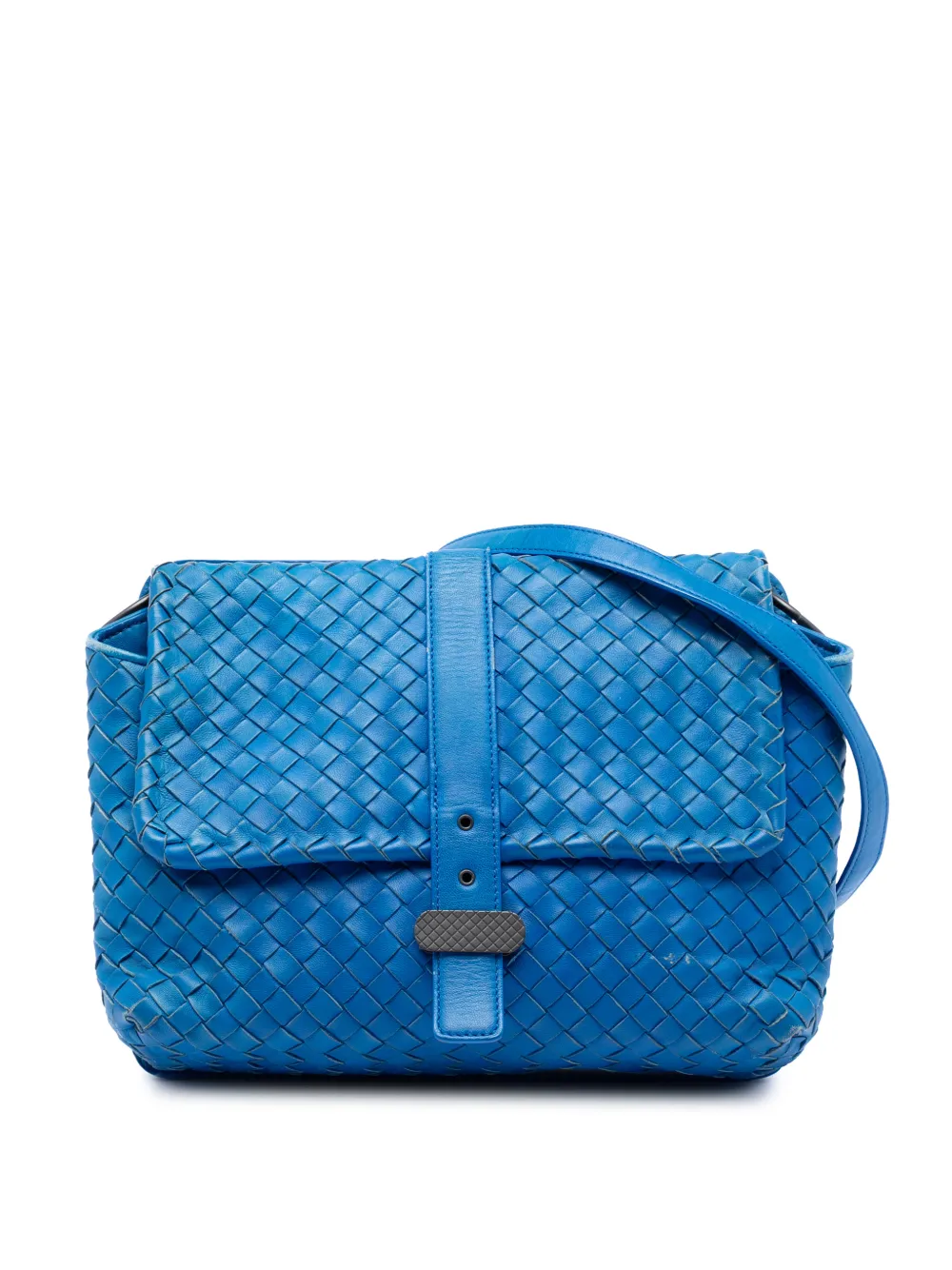 Bottega Veneta Pre-Owned 2012-2025 Nappa Intrecciato Double Sided Flap shoulder bag - Blu