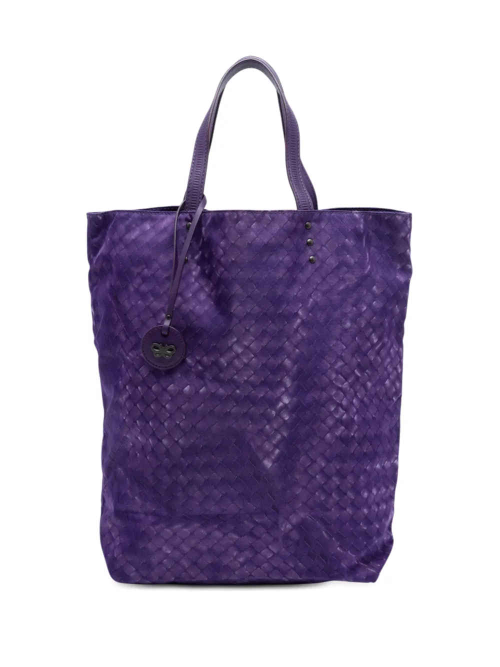 Bottega Veneta Pre-Owned 2012-2025 Nylon Intrecciolusion Vertical tote bag - Viola