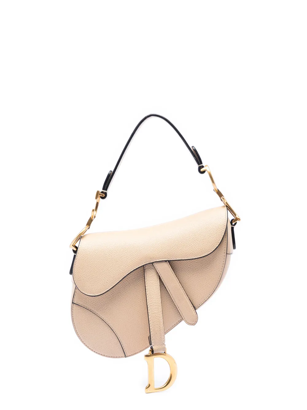 Christian Dior Pre-Owned 2019 Mini Grained Calfskin Saddle Bag satchel - Marrone