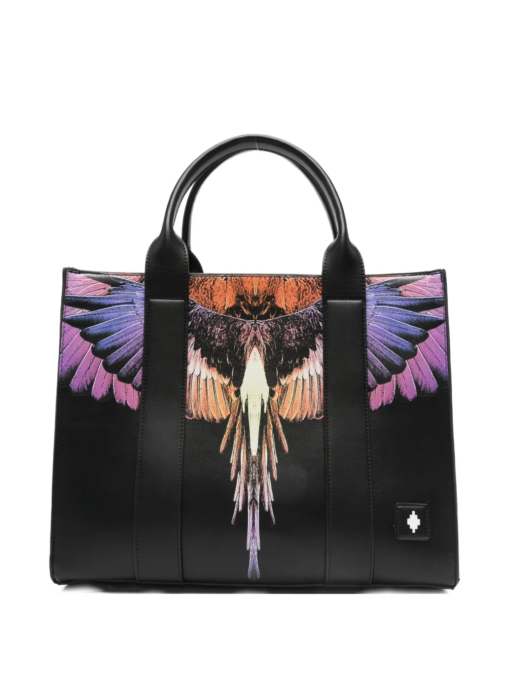 COUNTY OF MILAN wings-print tote bag - Nero