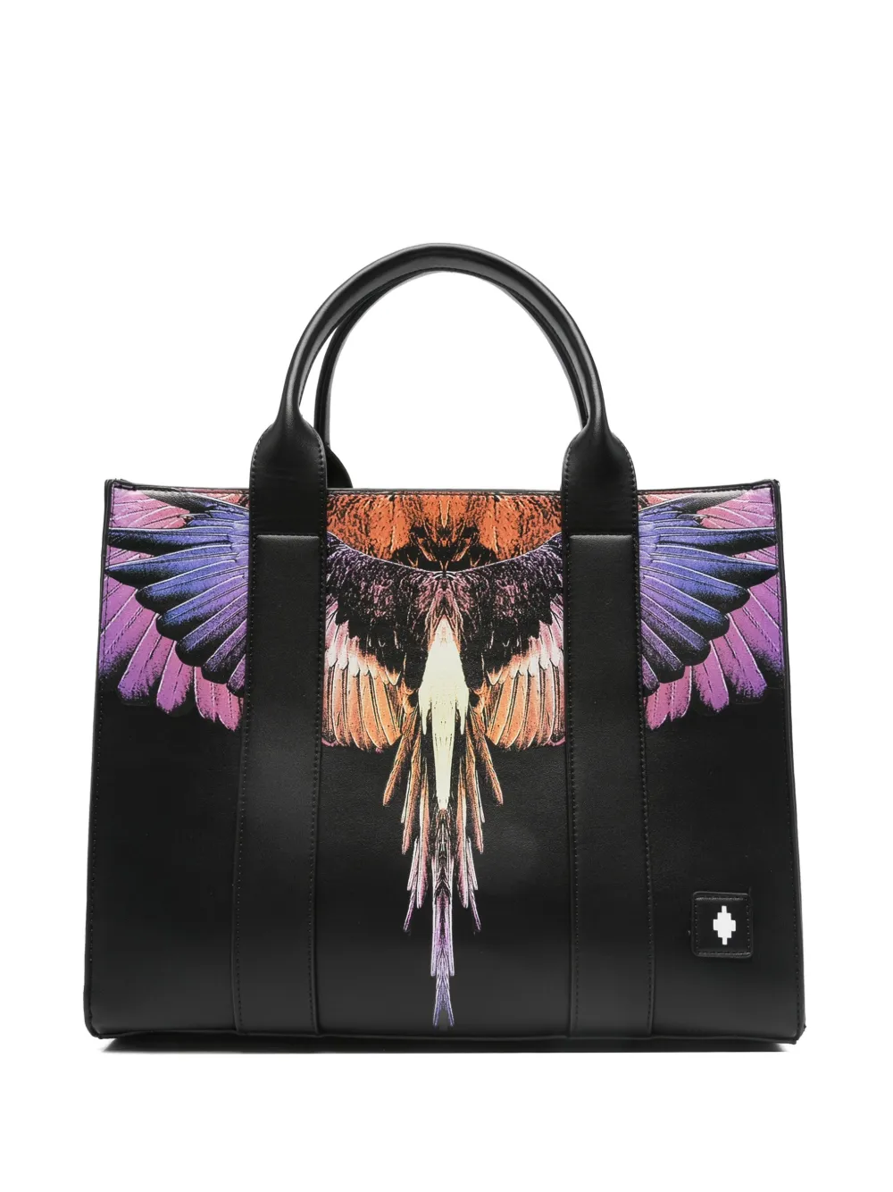 COUNTY OF MILAN wings-print tote bag - Nero