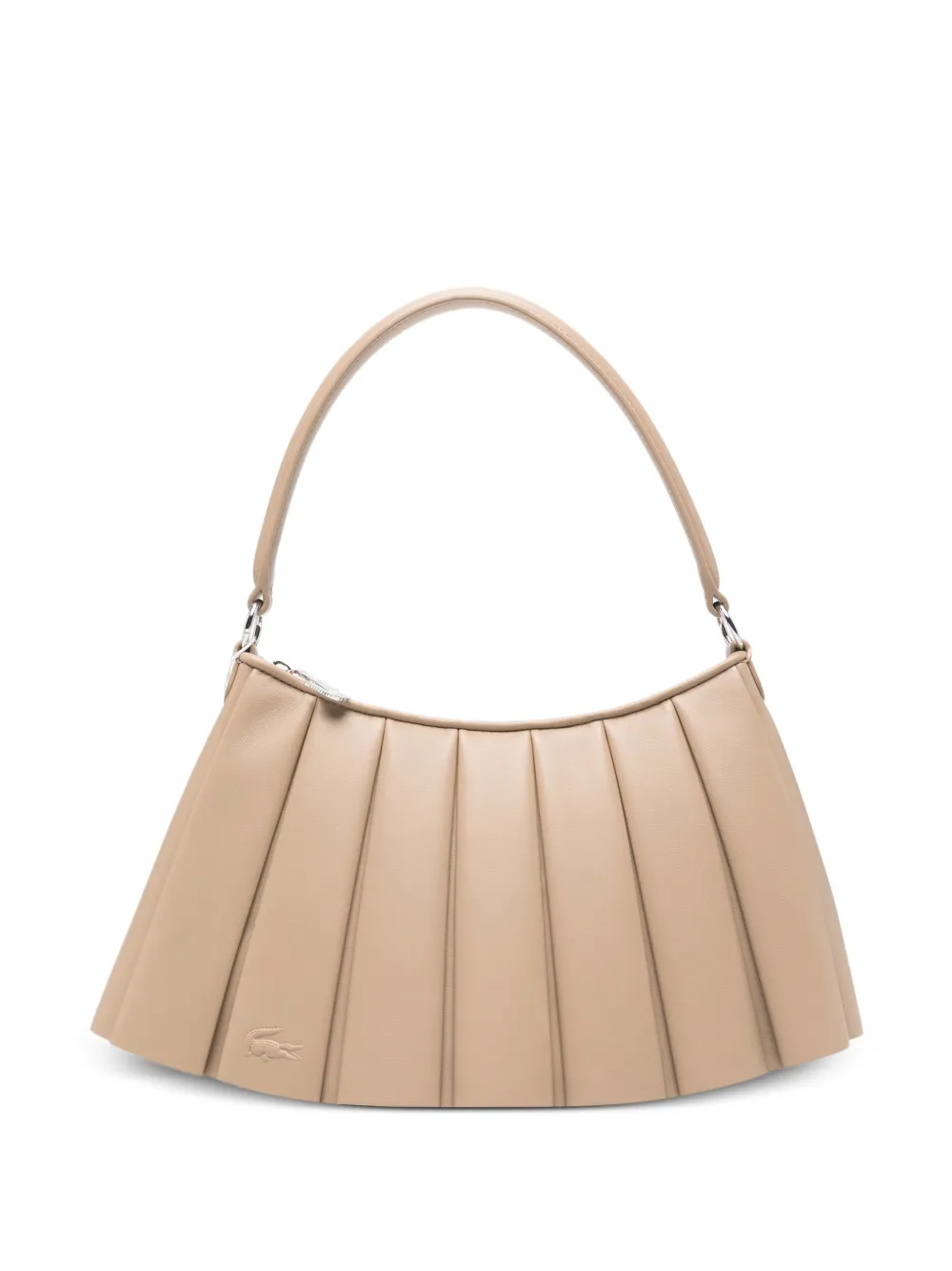 Lacoste medium Lenglen pleated shoulder bag - Toni neutri