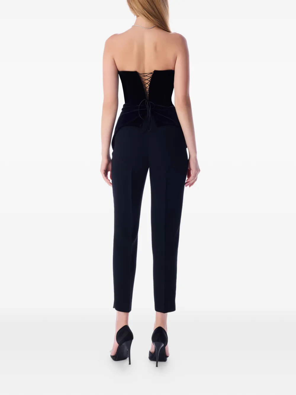  Imroska Sweetheart-neck Top - Black 