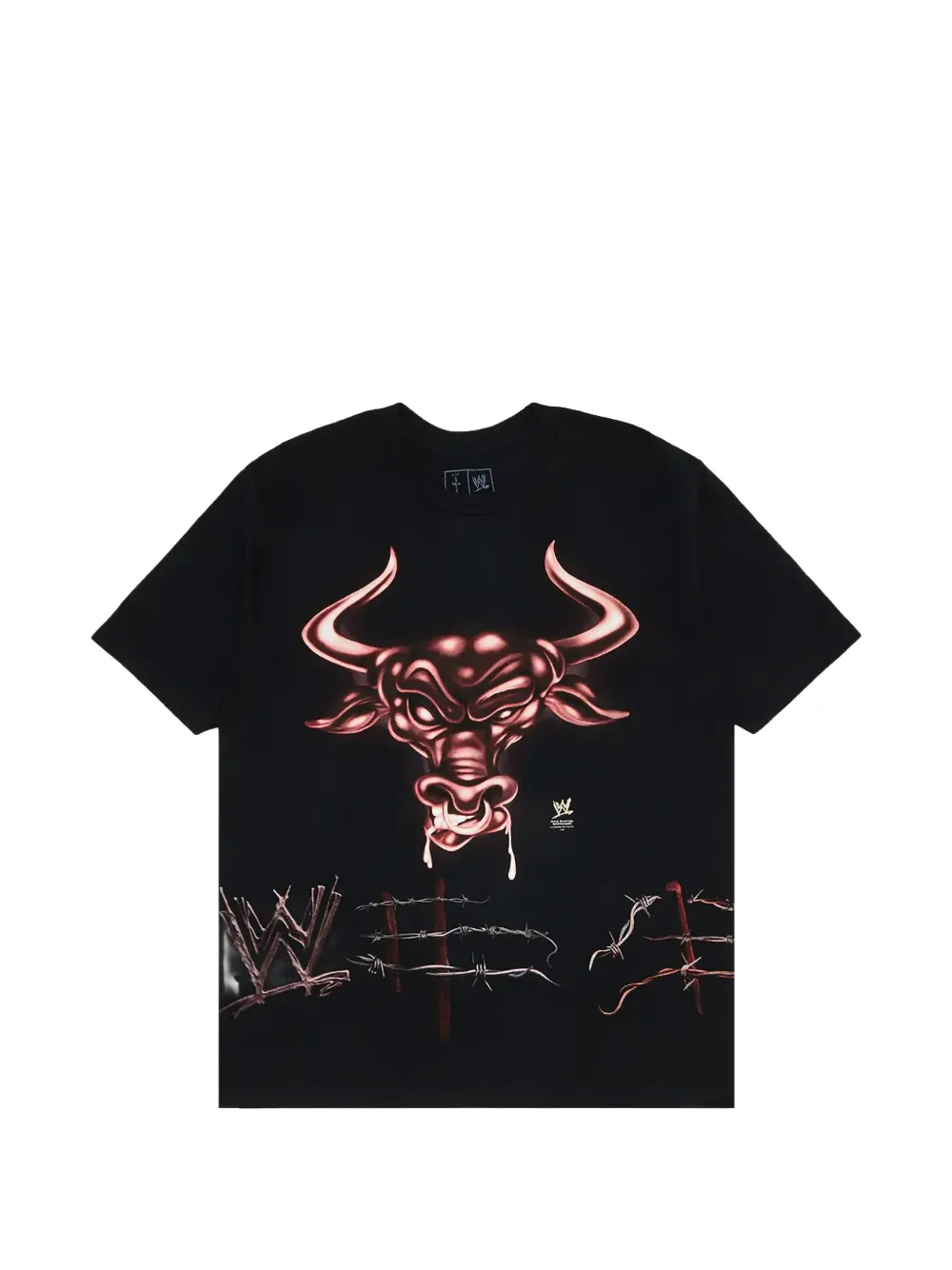 Travis Scott x WWE know your role printed T-shirt - Nero