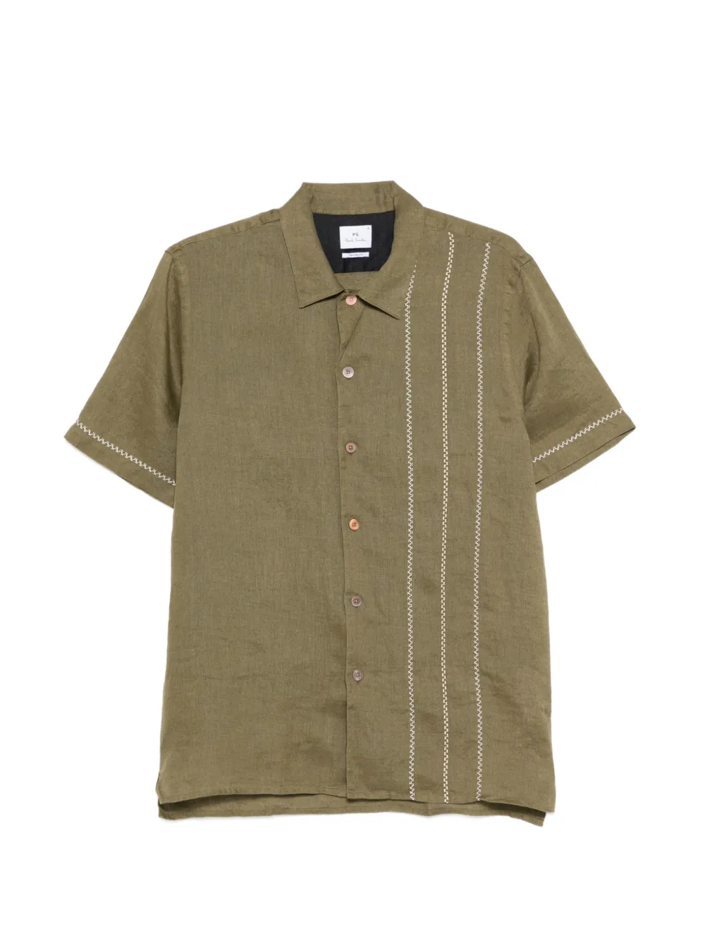 PS Paul Smith embroidered short-sleeve shirt - Verde