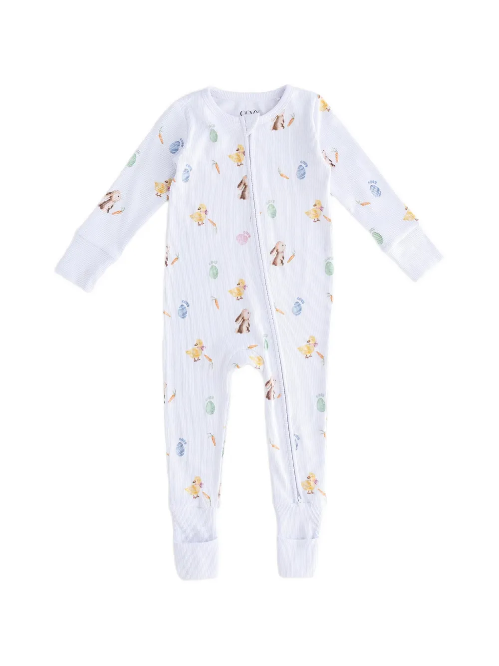 Cozy Crew Club pyjama imprimé à fermeture zippée - Blanc