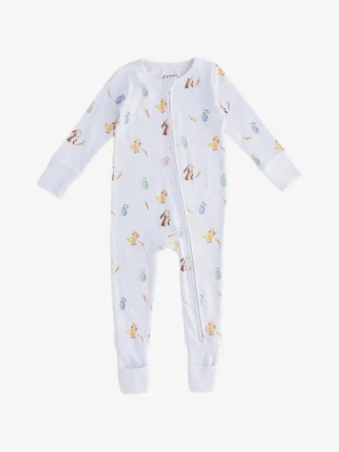 Cozy Crew Club zip-fasetening printed pajama