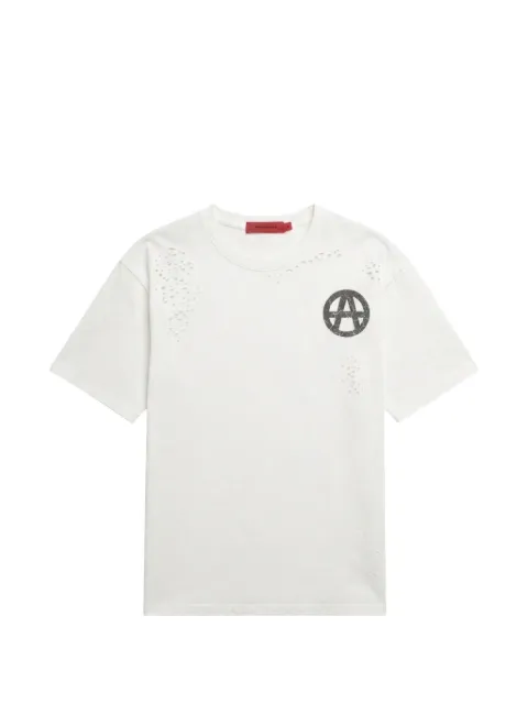 ACUPUNCTURE 1993 Anarchy distressed logo-print T-shirt