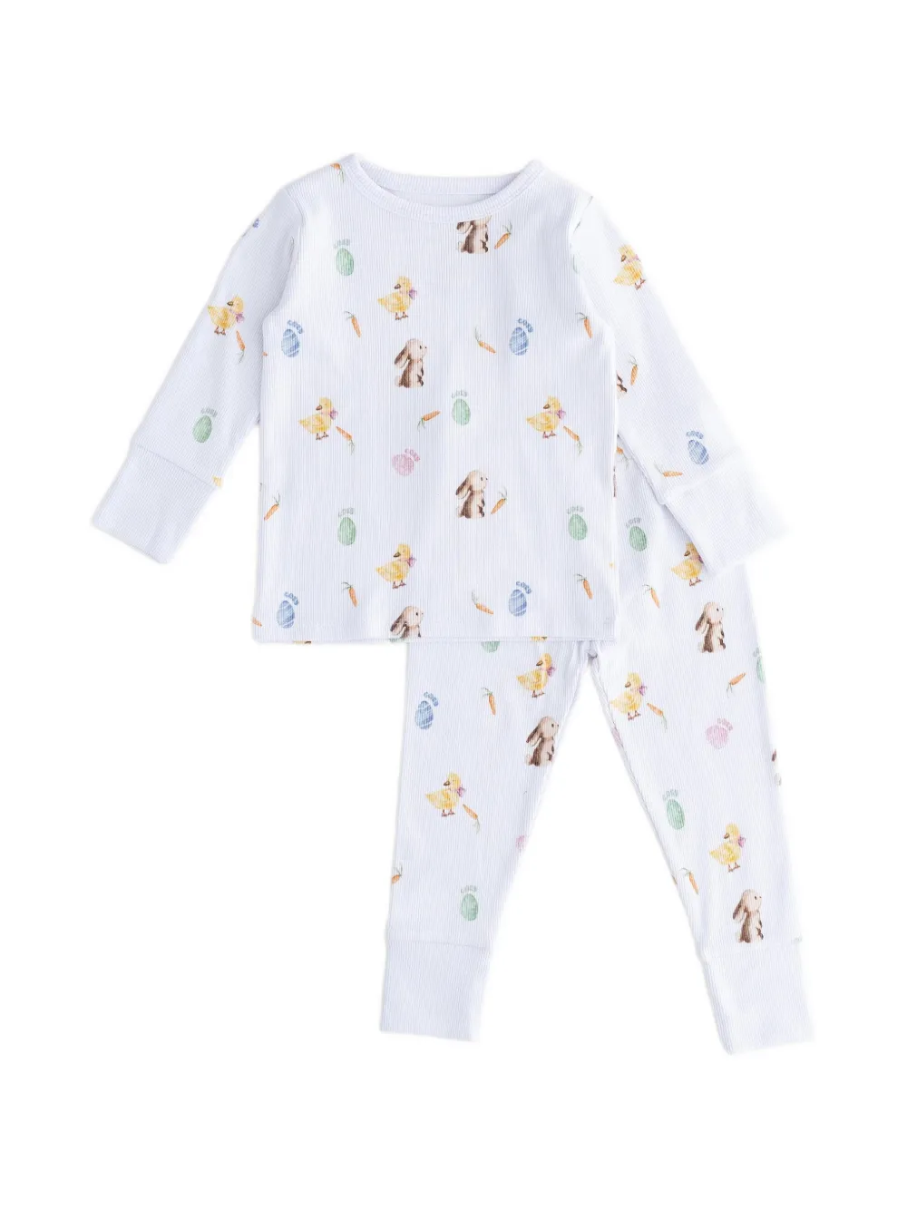Cozy Crew Club printed pyjama set - White