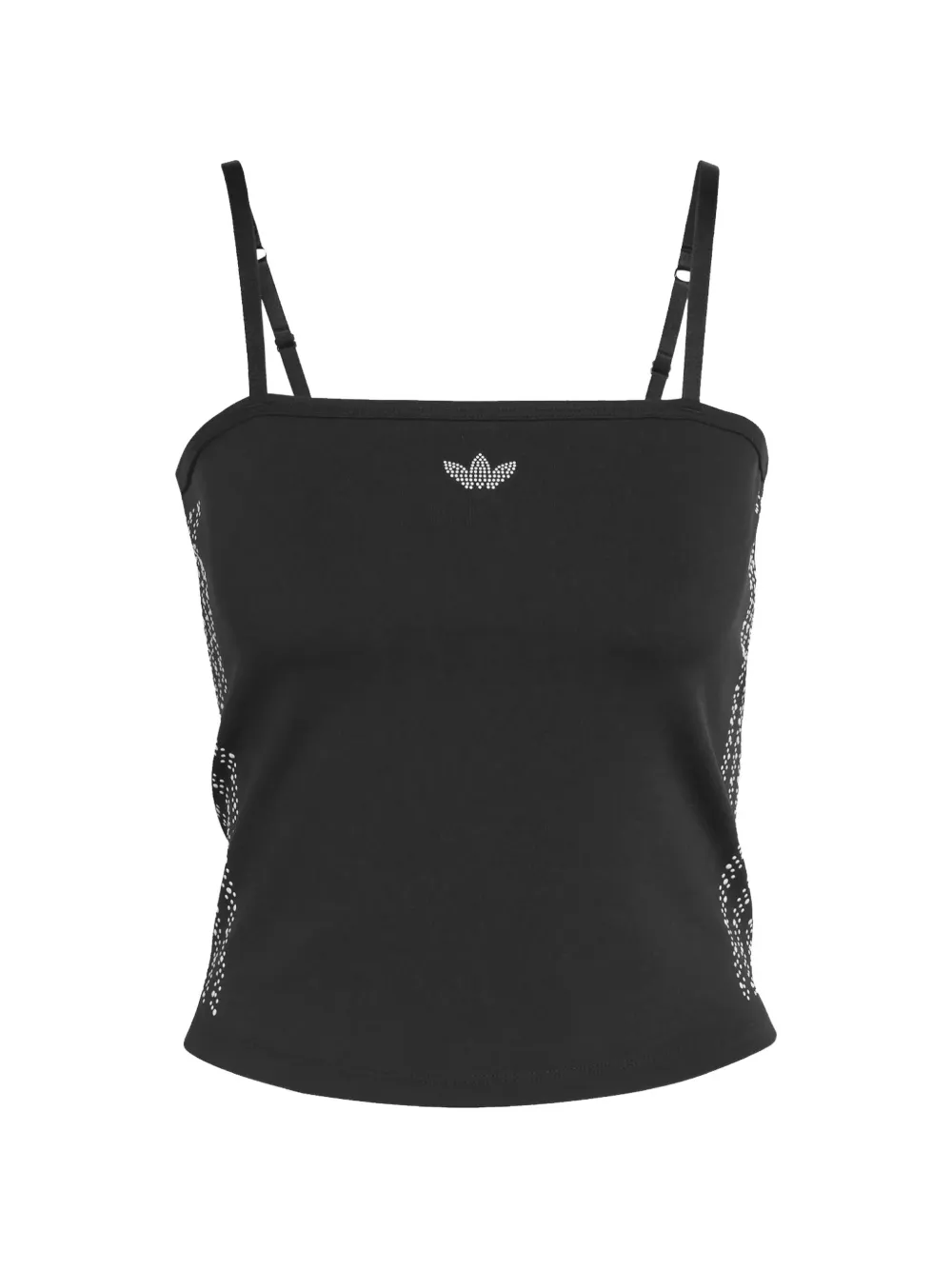 adidas logo embellished top - Schwarz