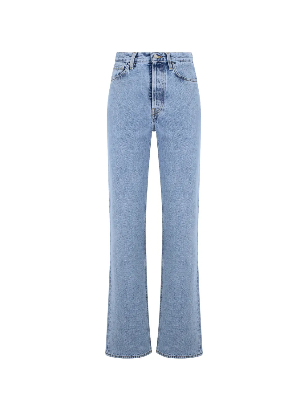 TOTEME logo-patch straight-leg jeans - Blau