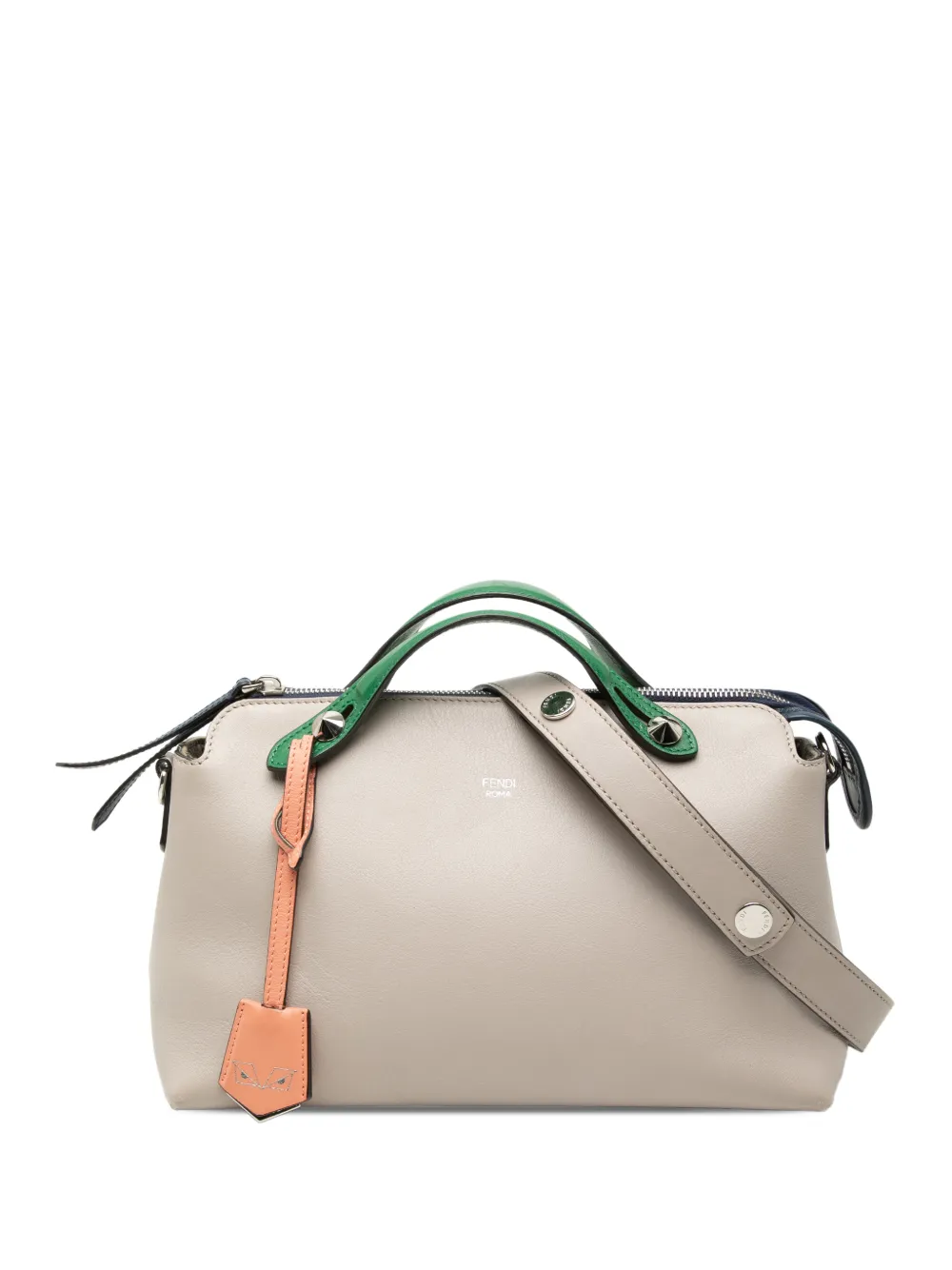 Fendi Pre-Owned 2010-2026 Medium Tricolor Leather By The Way satchel - Grigio