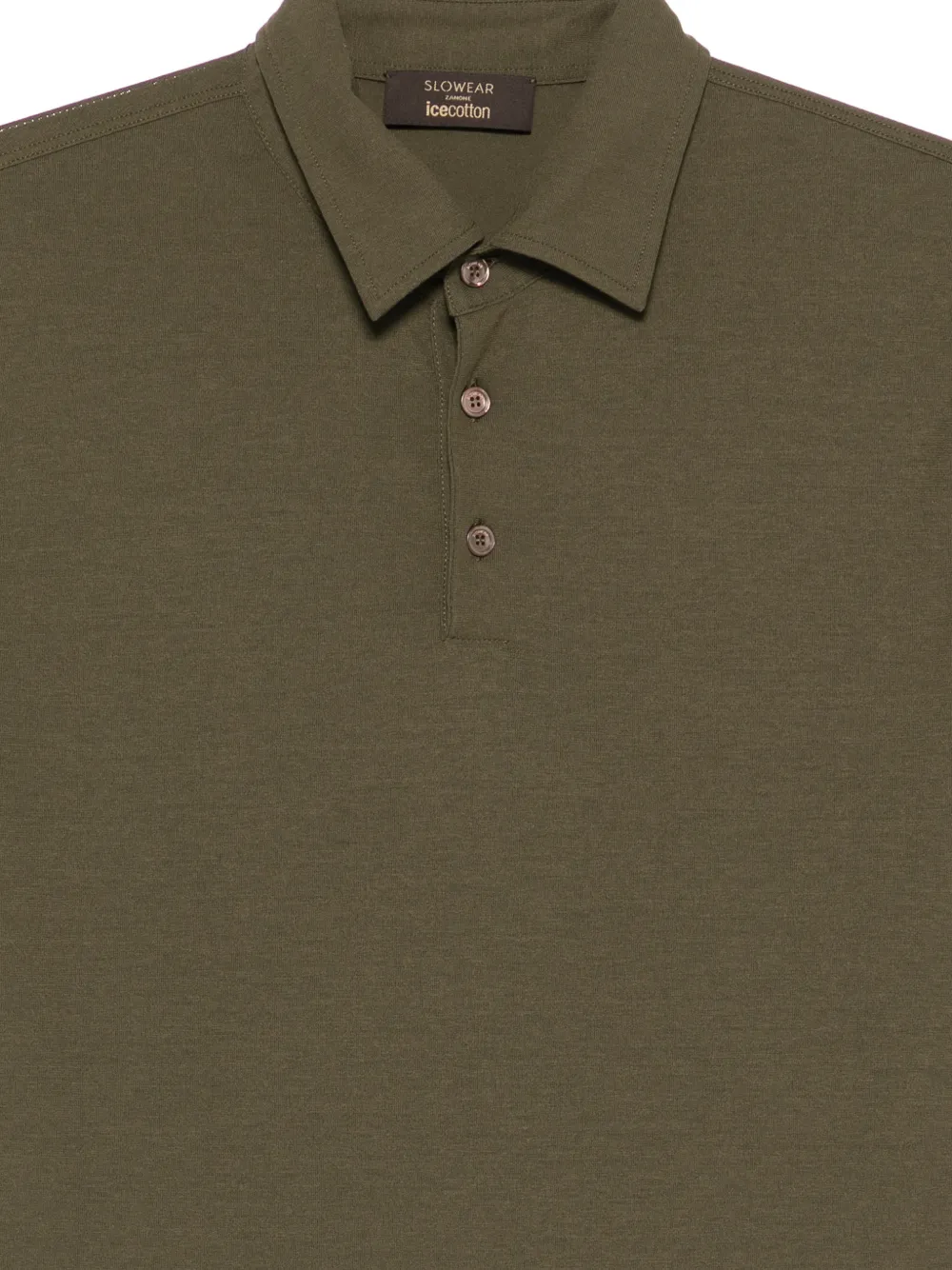 Zanone Poloshirt met knopen Groen