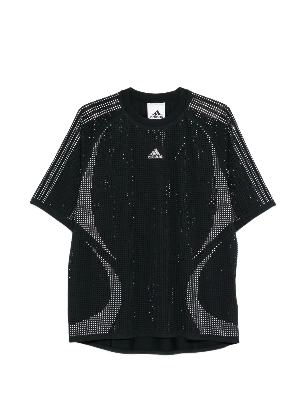 adidas rhinestone short-sleeve T-shirt - Nero