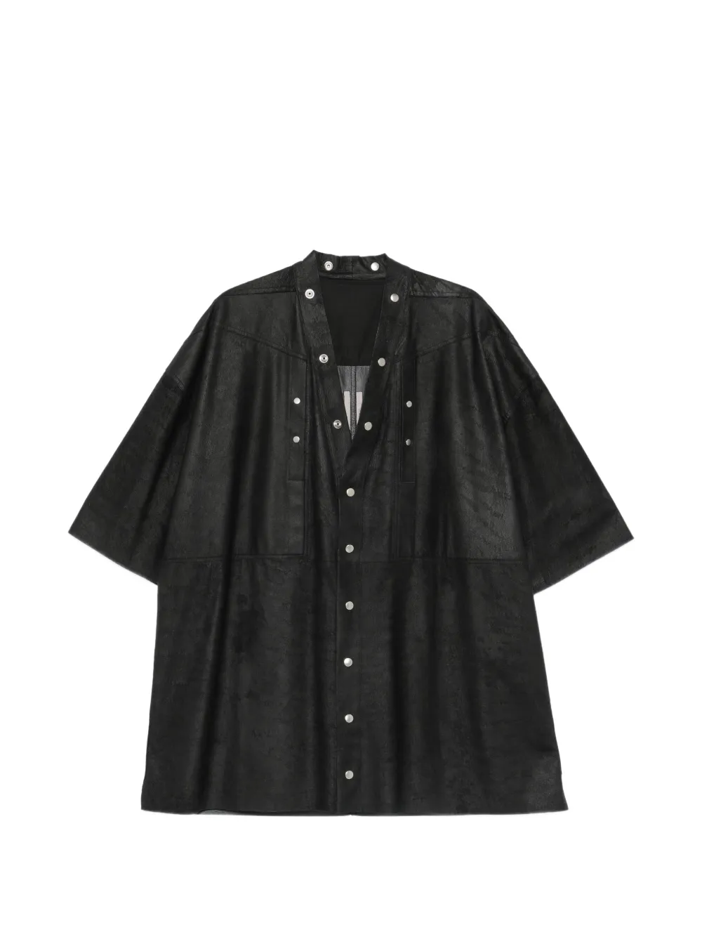Rick Owens leather shirt - Nero
