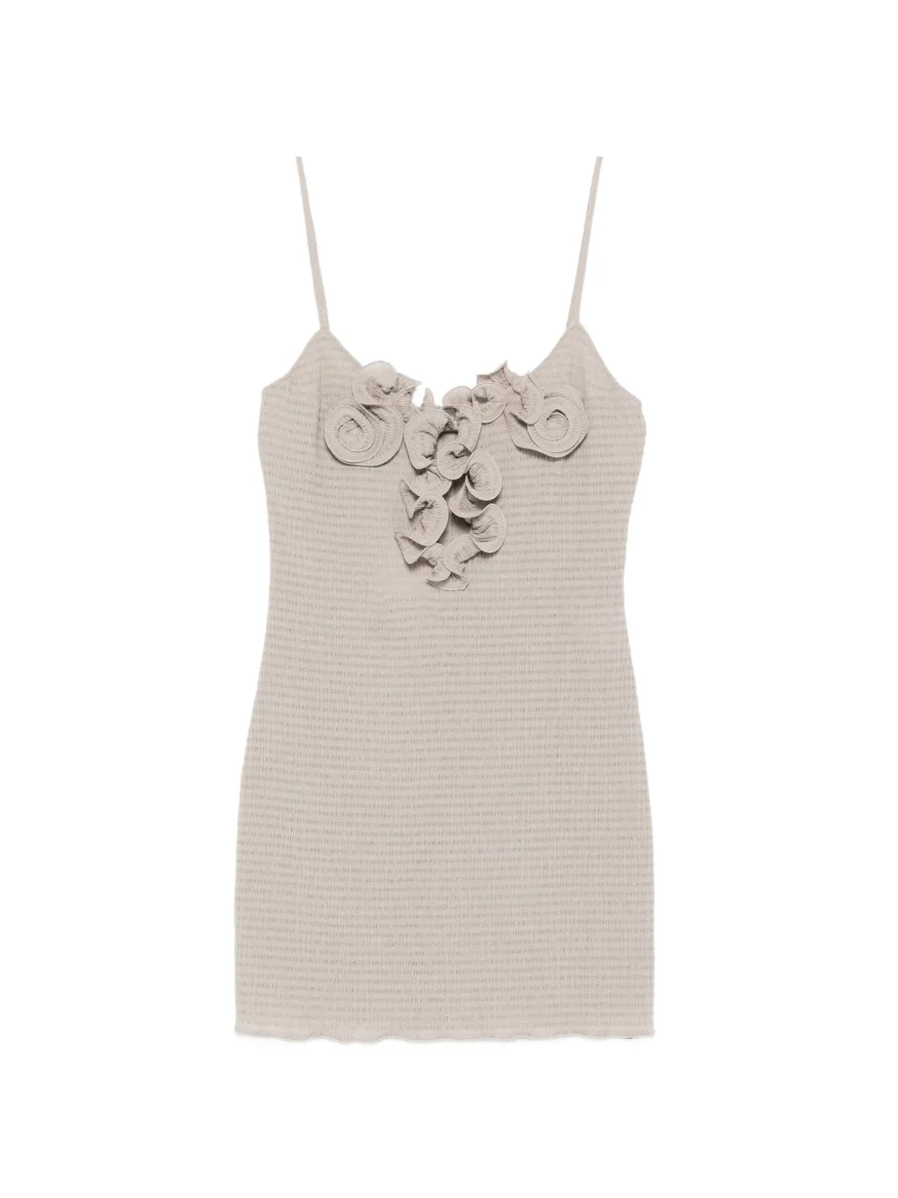 Magda Butrym floral appliqué dress - Nude