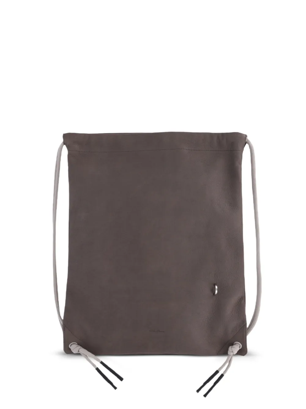 Rick Owens drawstring leather backpack - Marrone