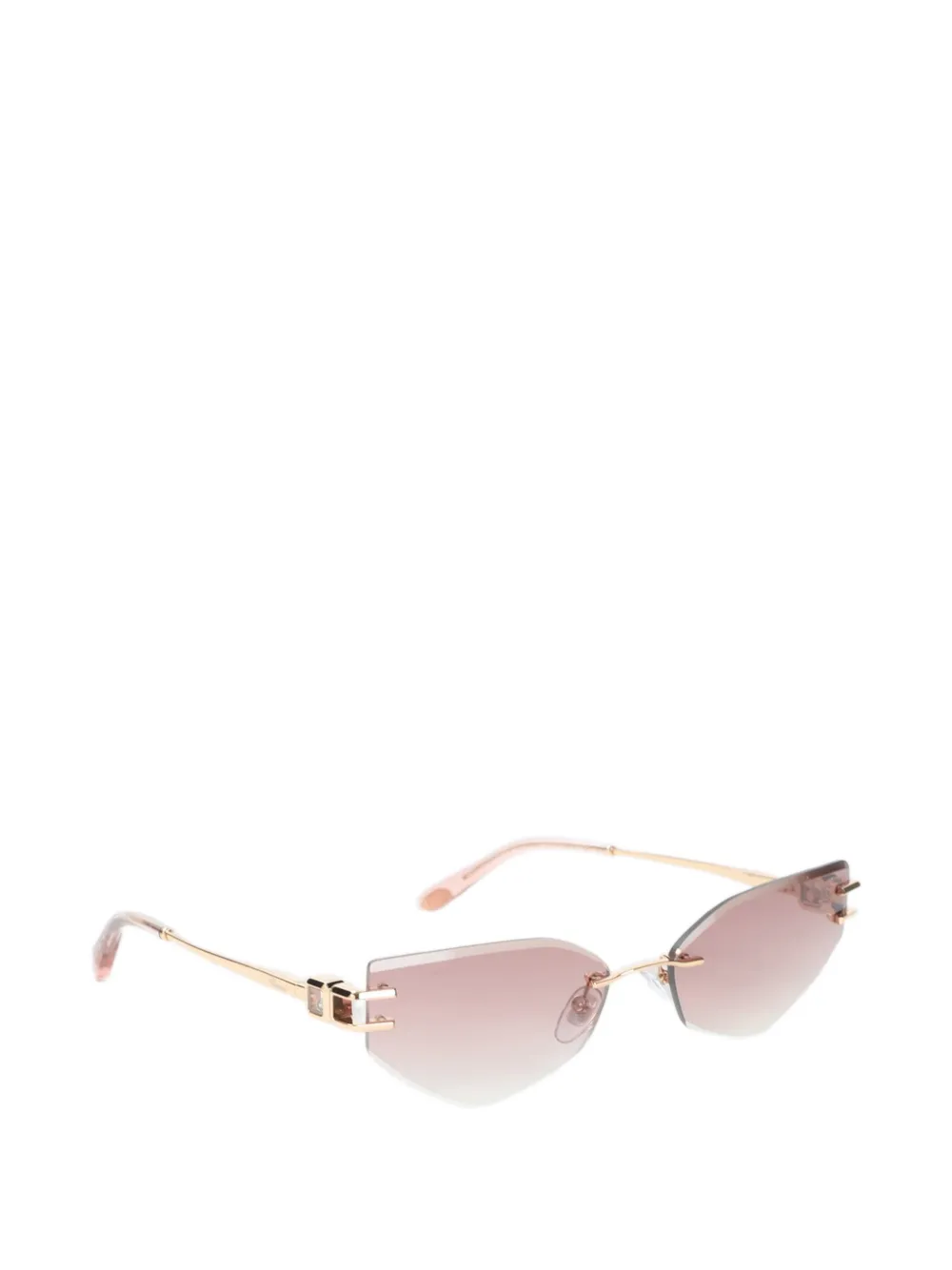 Chopard Eyewear Zonnebril met vierkant montuur Roze